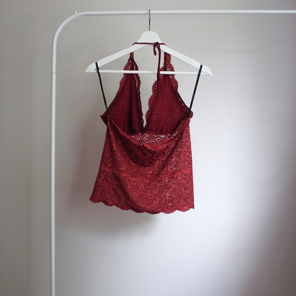 BEBE Red Halter Top - Picture 2 of 2